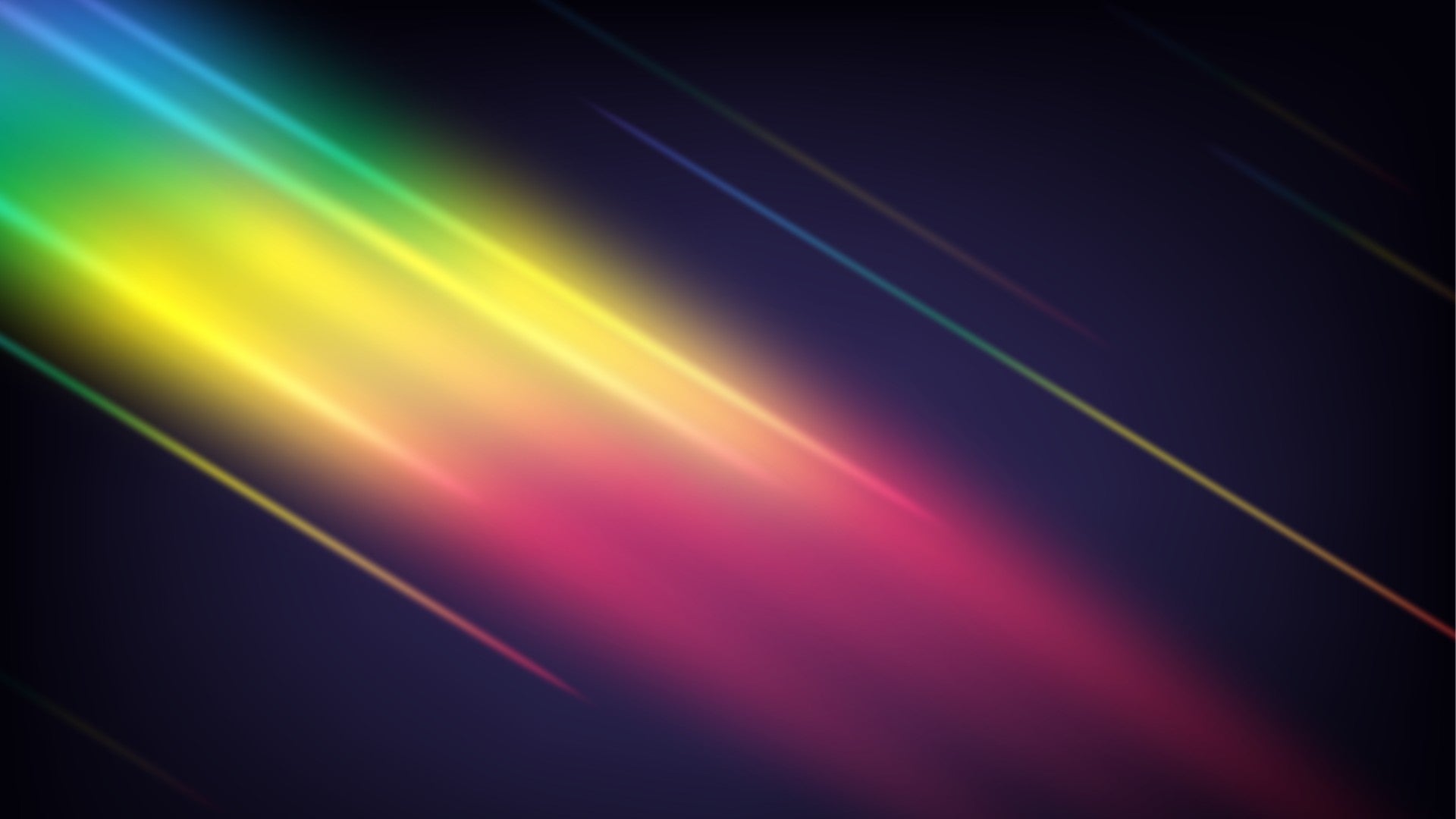 Colorful light streaks on a dark background